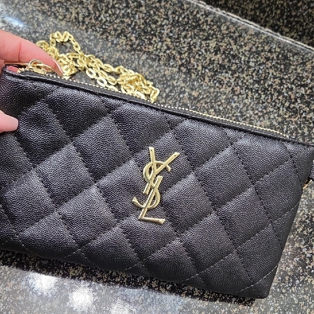 Yves Saint Laurent Black Quilted purse